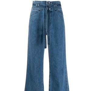 J BRAND Suki high waist wide leg jean w/tie/32 (81% cotton, 19% lyocell)